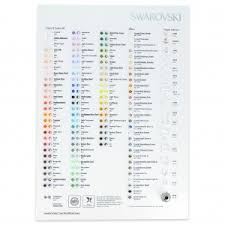 Swarovski Elements Colour Chart 2015 Beads
