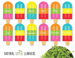 Ice Block Birthday Chart Room Decor Preschool Decor Children Classroom Decor Teacher Resources Popsicles
