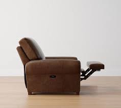 Turner Roll Arm Leather Power Recliner