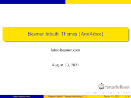 beamer themes full list latex beamer