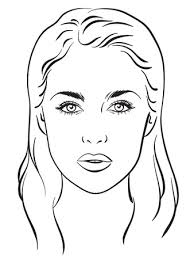 beautiful woman portrait face chart