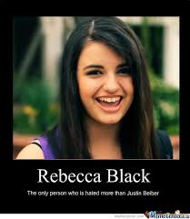 Rebecca black, now 20, said she was sent death threats and had to be homeschooled in orange county, california, after releasing friday on 'it was open season and i was the target': Rebecca Black By Tnysmn Meme Center