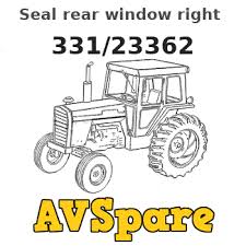Seal rear window right hand flat glass 3286mm 331/23362 - JCB | AVSpare.com