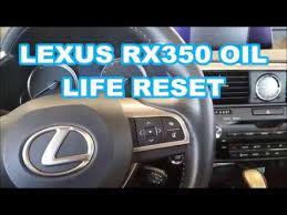 lexus rx350 oil life reset maintenance