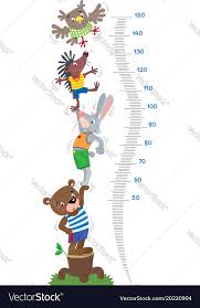 Meter Wall Or Height Chart With Funny Animals