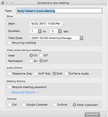 schedule a meeting in zoom room outlook