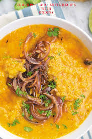 crockpot red lentils recipe with onions