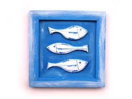 ceramic fish art ocean blue fish art