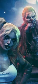 1125x2436 joker with harley quinn and