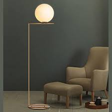 Amazon Com Winzsc Modern Simple Glass Ball Stand Lamp Floor Lamp Nordic Personality Bedroom Bedside Living Room Sofa Round Ball Floor Lamp Home Kitchen