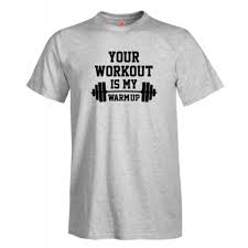your workout is my warm up funny t shirt crossfit gym clothing