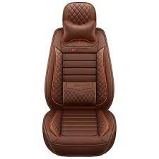 Hans1 Black Red Leather Car Seat Covers