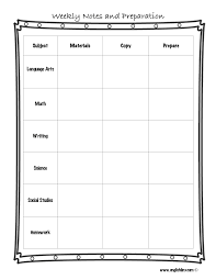 010 Free Weekly Lesson Plan Template Notes Preparation