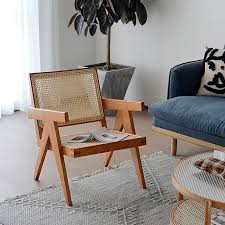 Make mealtimes more inviting with comfortable and attractive dining room and kitchen chairs. Modern Ash Wood Accent Chair Rattan Accent Chair In Natural Black