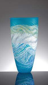 Blue And White Glass Vase Sea S