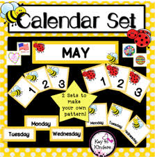 Calendar Set May Bees Ladybugs Free