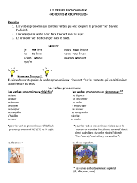 Les Verbes Pronominaux Exercice | PDF | Sujet (Grammaire) | Onomastique