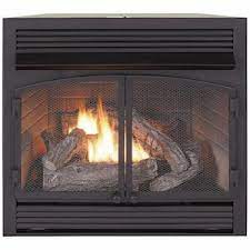 dual fuel ventless gas fireplace insert