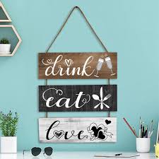 Kitchen Signs Wall Decor Reusable Eat