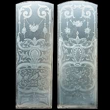 Victorian Pub Etched Glass Window Panel