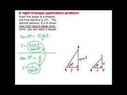 Right Triangle Using Trig Ratios