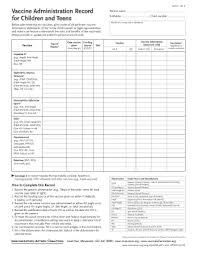 33 Printable Immunization Record Forms And Templates