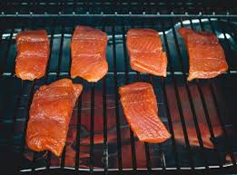 salmon portion on a pellet grill