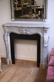 Antique French Grey Marble Fire Place