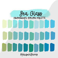 Sea Glass Procreate Color Palette Color