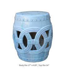 Round Clay Ceramic Garden Stool