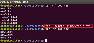 tar command exles in linux cheat