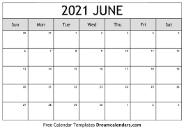 Print a calendar for june 2021 quickly and easily. June 2021 Calendar Free Blank Printable Templates