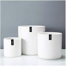Shop temple & webster for plant pots & stands to match every style and budget. Fopamtri Plant Pot Set Matte White Ceramic Planter For Indoor Outdoor Plants Flowers Small 6 Medium 8 Large 10 Inch Modern Cylinder Flower Pot With Drainage Hole And Plug Full Glazed Finish