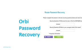 Why should i set these security questions? How To Use Orbi Password Recovery Orbi Log In