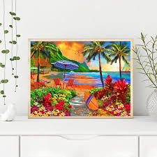 Beach Scenery Oil Paint By Numbers Kit