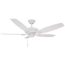 Indoor Outdoor Matte White Ceiling Fan