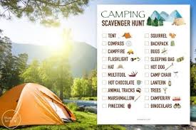 Hit the road and go camping! Free Printable Camping Scavenger Hunt Mombrite