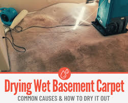 drying out wet basement carpets after