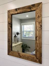 Dark Walnut Mirror Wood Frame Mirror