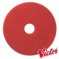 12 red buffing floor pads box of 5