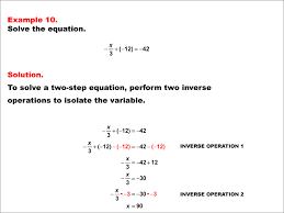 Math Example Solving Two Step