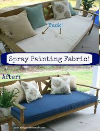 Fabric Spray Paint Furniture Makeover