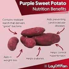 Purple potatoes have a delicate skin which contains many of the beneficial nutrients. Know These 5 Great Benefits About Purple Sweet Potato Share This Content Or Tag A Friend And Sweet Potato Nutrition Food Health Benefits Benefits Of Potatoes