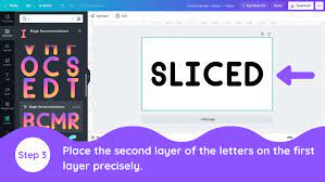 how to create a sliced text effect in