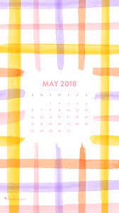 spring plaid calendar wallpaper