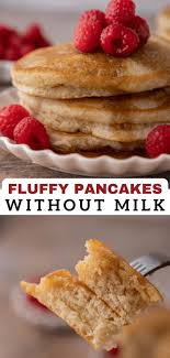 homemade fluffy pancakes without milk