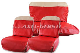Seat Covers Red White Top Artificial