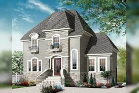Two Story 3 Bed French House Plan With