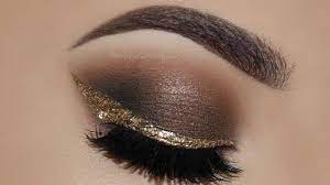 gold eyeliner makeup tutorial
