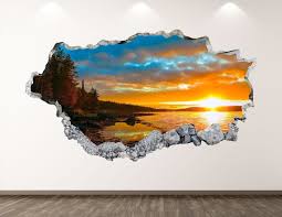 Buy Sunrise Wall Decal Beach 3d Smashed